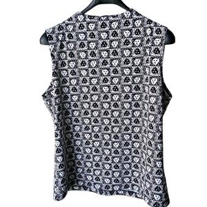 Anne Klein lion motif sleeveless top